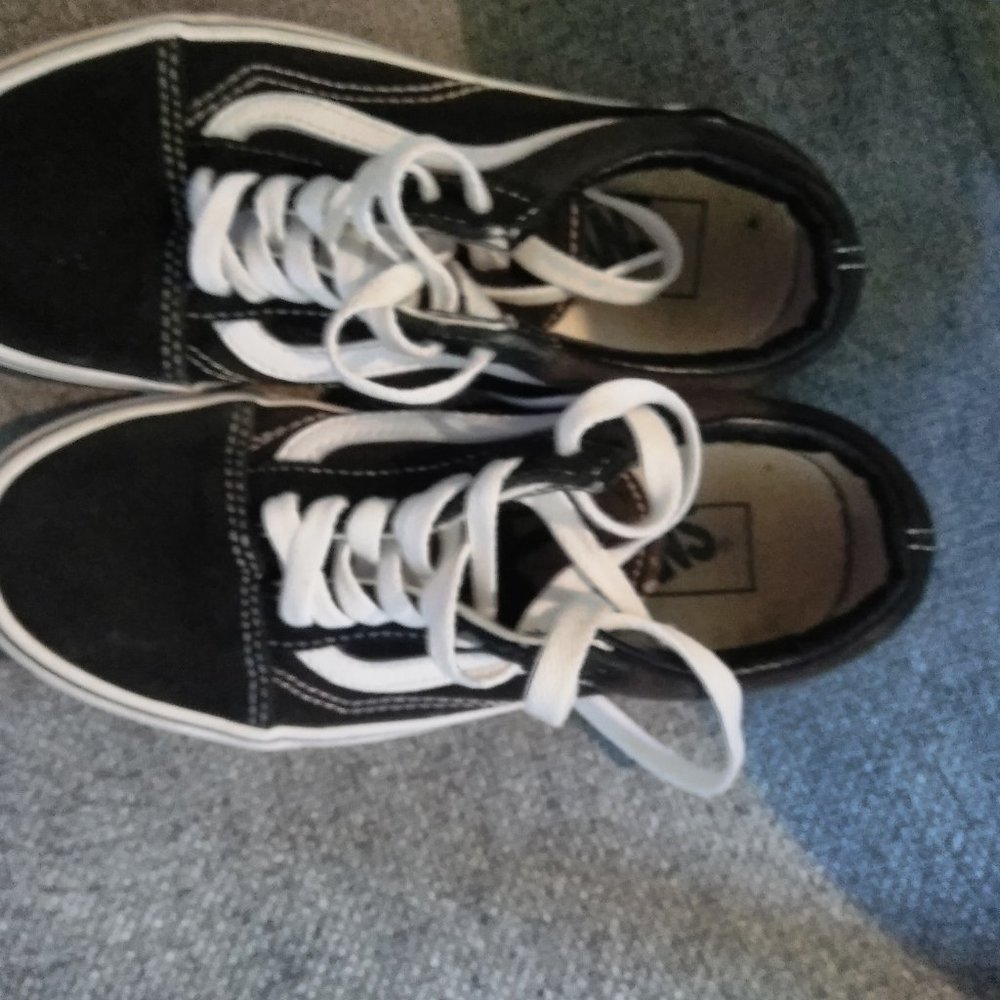 Vans black skater shoes sneakers
